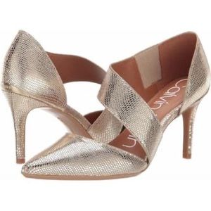 NWOT Calvin Klein Gella Gold/Brass Dress Pumps